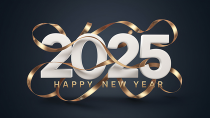 Bright 2025 New Year Card Graphics and Art