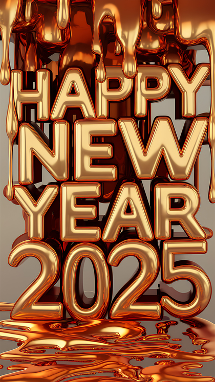Modern 2025 New Year Card Graphics for the Season