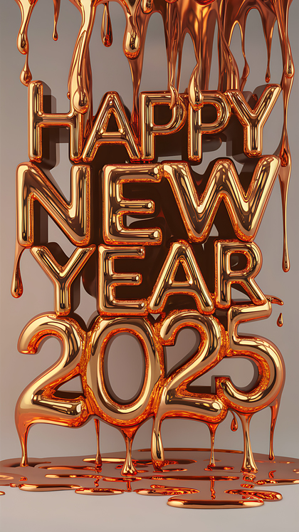 Festive 2025 New Year Card Design and Graphics
