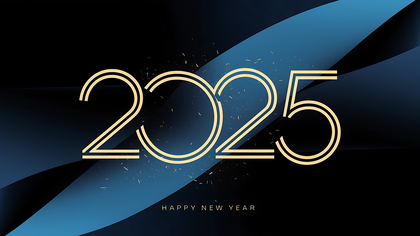 Joyful 2025 New Year Card Graphics and Art
