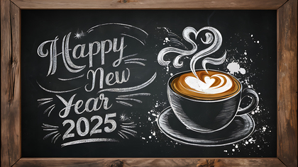 Bright 2025 New Year Card Graphics and Design