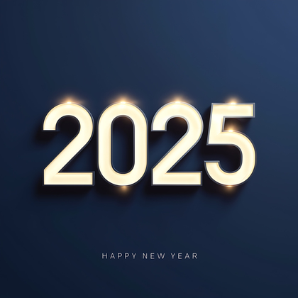 Stylish 2025 New Year Card Art and Design