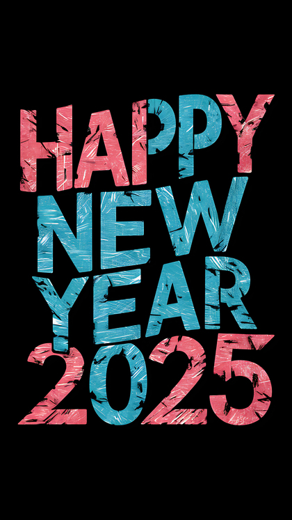 Chic 2025 New Year Card Graphics and Art