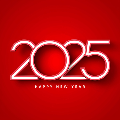 Elegant 2025 New Year Card Graphics and Design