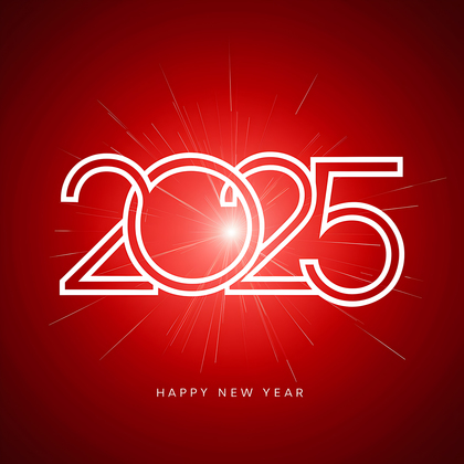 Joyful 2025 New Year Card Art to Celebrate