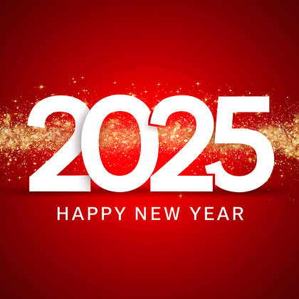 Bright 2025 New Year Card Graphics to Celebrate