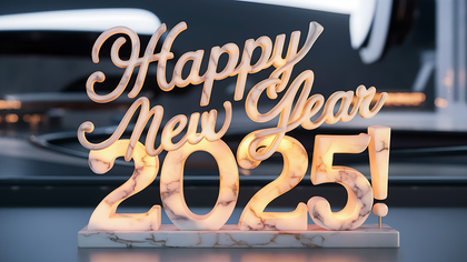 2025 New Year Card Design Festive and Stylish