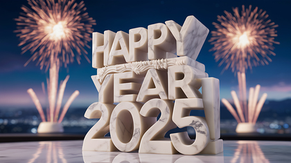 Happy New Year 2025 Card Creative Design