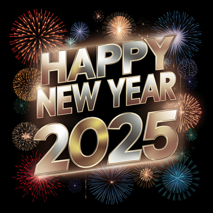 Happy New Year 2025 Vibrant Image