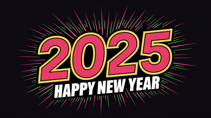 Vibrant 2025 New Year Background for Celebration