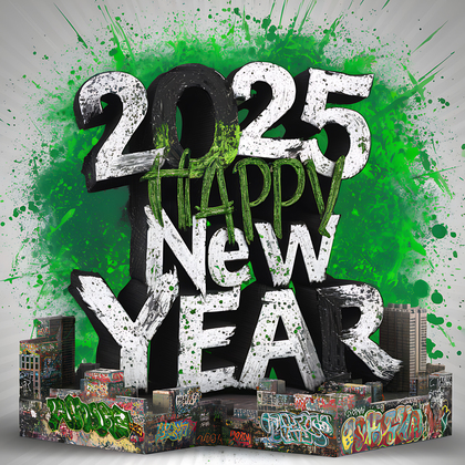 Vibrant 2025 New Year Background for Happy Moments