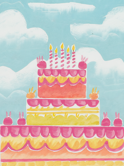 Free Watercolor Birthday Card With Cupcake