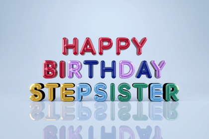 Free Watercolor Happy Birthday Stepsister Card