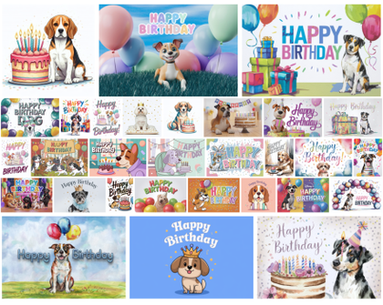 30 Free and Adorable Happy Birthday Dog Designs!