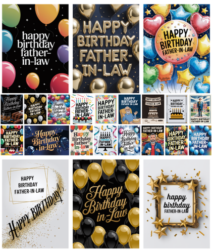 1 Happy Birthday Father-In-Law Design Bundles Download High