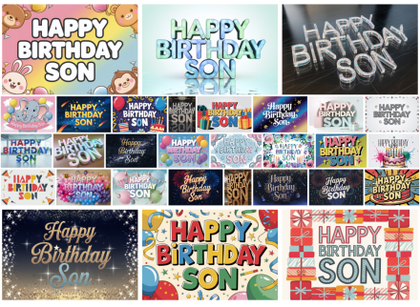 30 Free “Happy Birthday Son” Designs for a Special Celebration