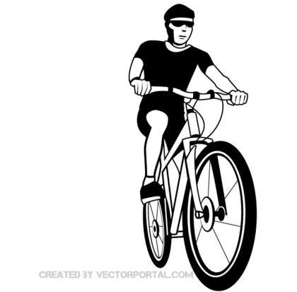 Cyclist Vector Art