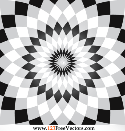 Flower Illusion Vector Free Download