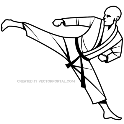 Karate Fighter Vector