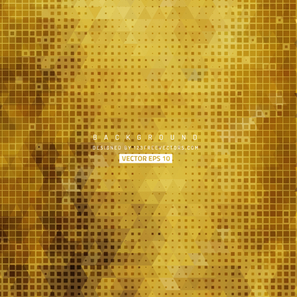Metallic Gold Color Triangle Background Vector