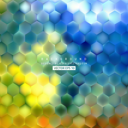 Abstract Blue Yellow Hexagon Pattern Background Design