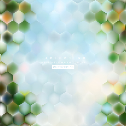 Abstract Blue Green Hexagon Geometric Background