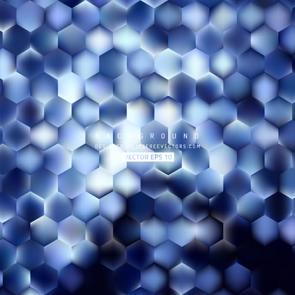 Abstract Dark Blue Hexagon Geometric Background