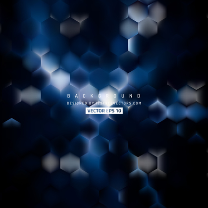 Blue Black Hexagon Geometric Background
