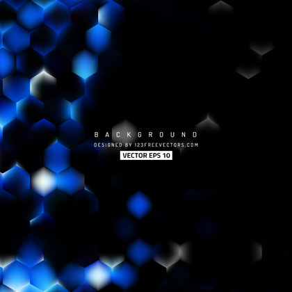 Blue Black Hexagon Pattern Background Design