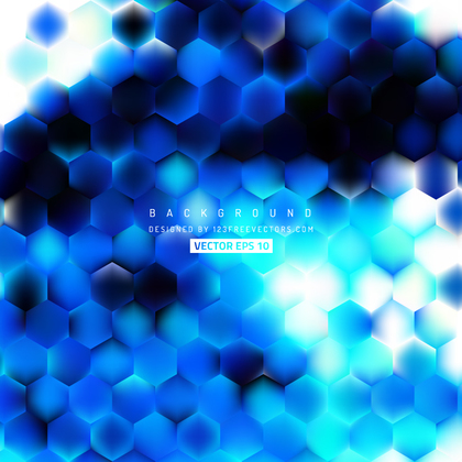 Cobalt Blue Hexagon Background Template
