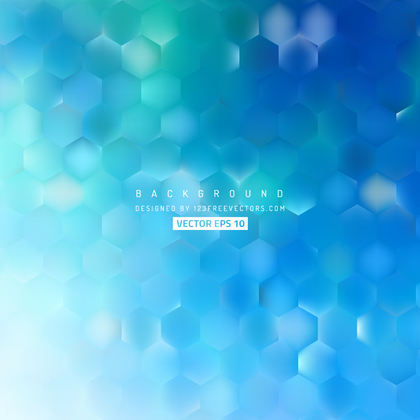Abstract Blue Hexagon Background Template