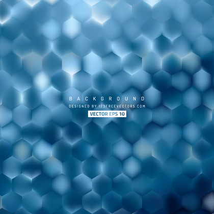 Abstract Blue Hexagon Geometric Background