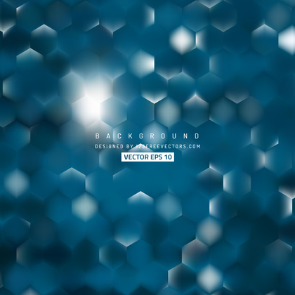 Abstract Blue Hexagon Background Template