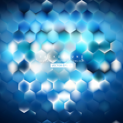 Abstract Blue Hexagonal Background Design