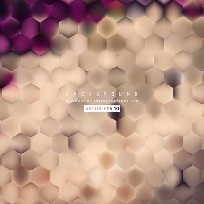Abstract Brown Hexagon Background Template