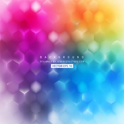 Abstract Colorful Hexagon Geometric Background