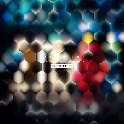 Abstract Dark Color Hexagon Geometric Background