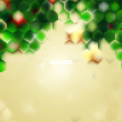 Beige Green Hexagon Background