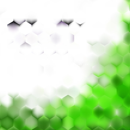 Abstract White Green Hexagonal Background Design