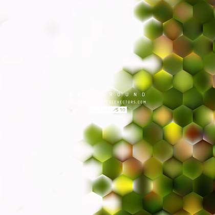 Abstract White Green Hexagon Background