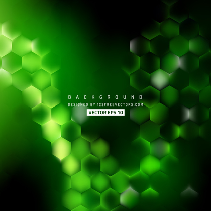 Black Green Hexagon Geometric Background