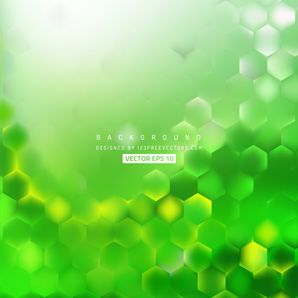Abstract Green Hexagon Background Template