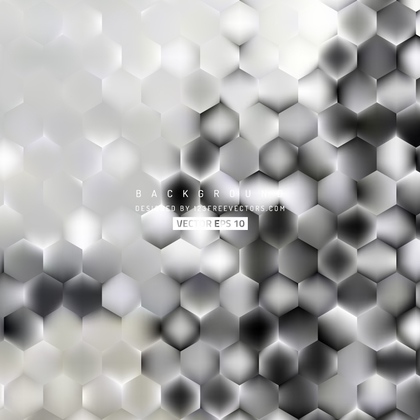 Black and Gray Hexagon Pattern Background Design