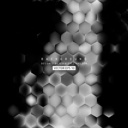 Abstract Black and Gray Hexagonal Background Design