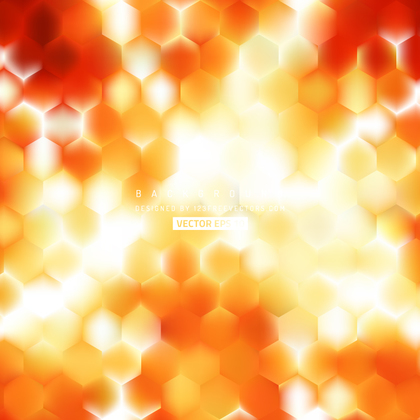 Orange Hexagon Pattern Background Design