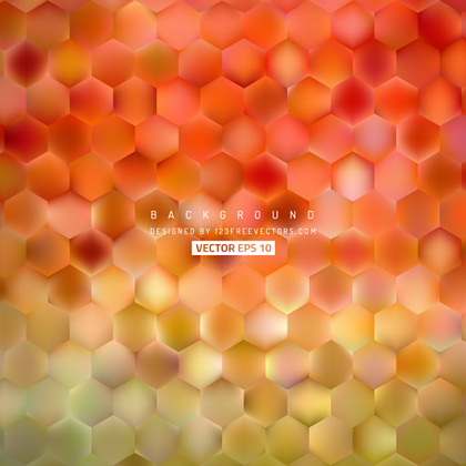 Abstract Orange Hexagon Geometric Background