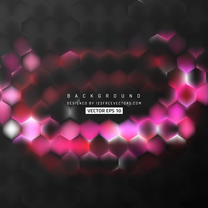 Abstract Black Pink Hexagonal Background Design
