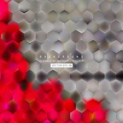 Red Gray Hexagon Background