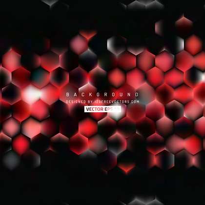 Abstract Red Black Hexagonal Background Design