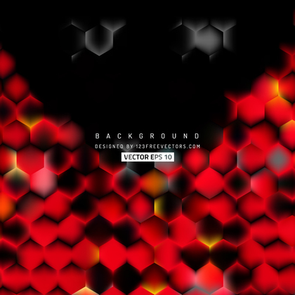 Red Black Hexagon Pattern Background Design